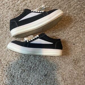 Rick Owens Black and White Sneakers